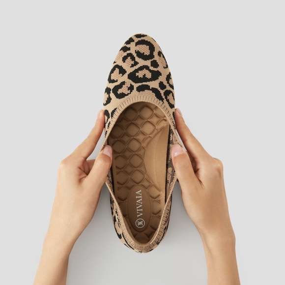 Vivaia Tamia Walker Flats Dark Leopard Size 37 US 7/7.5 EUC - Picture 3 of 10